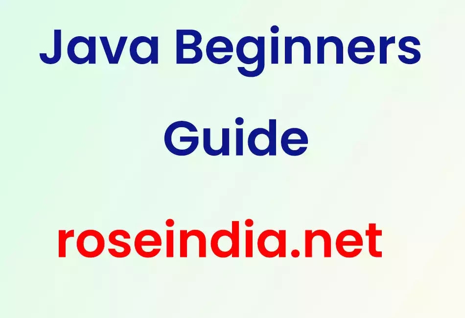 Java Beginners Guide