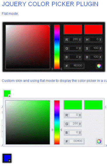 change backgound color using colorpicker component