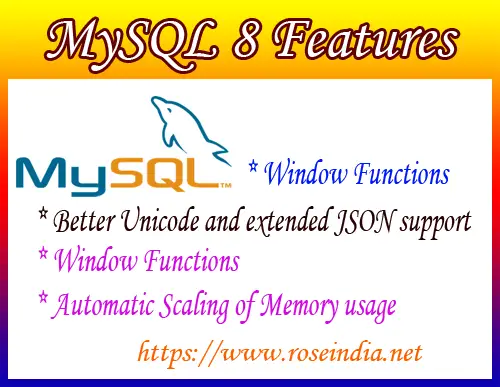 MySQL 8 Features - Better Unicode and extended JSON support