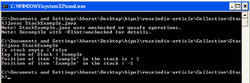  Java Stack Example 